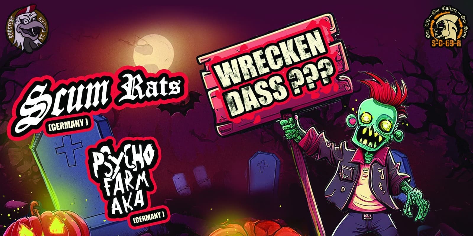 Titelbild Wrecken dass...??? mit Scum Rats + Psychofarmaka