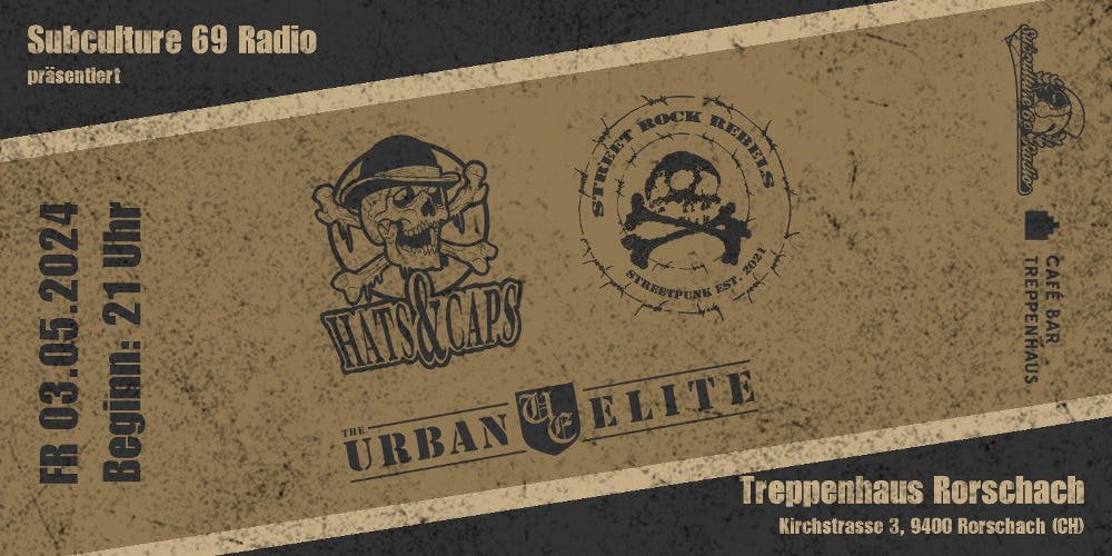 Titelbild Hats & Caps + Urban Elite + Street Rock Rebels [ABGESAGT]